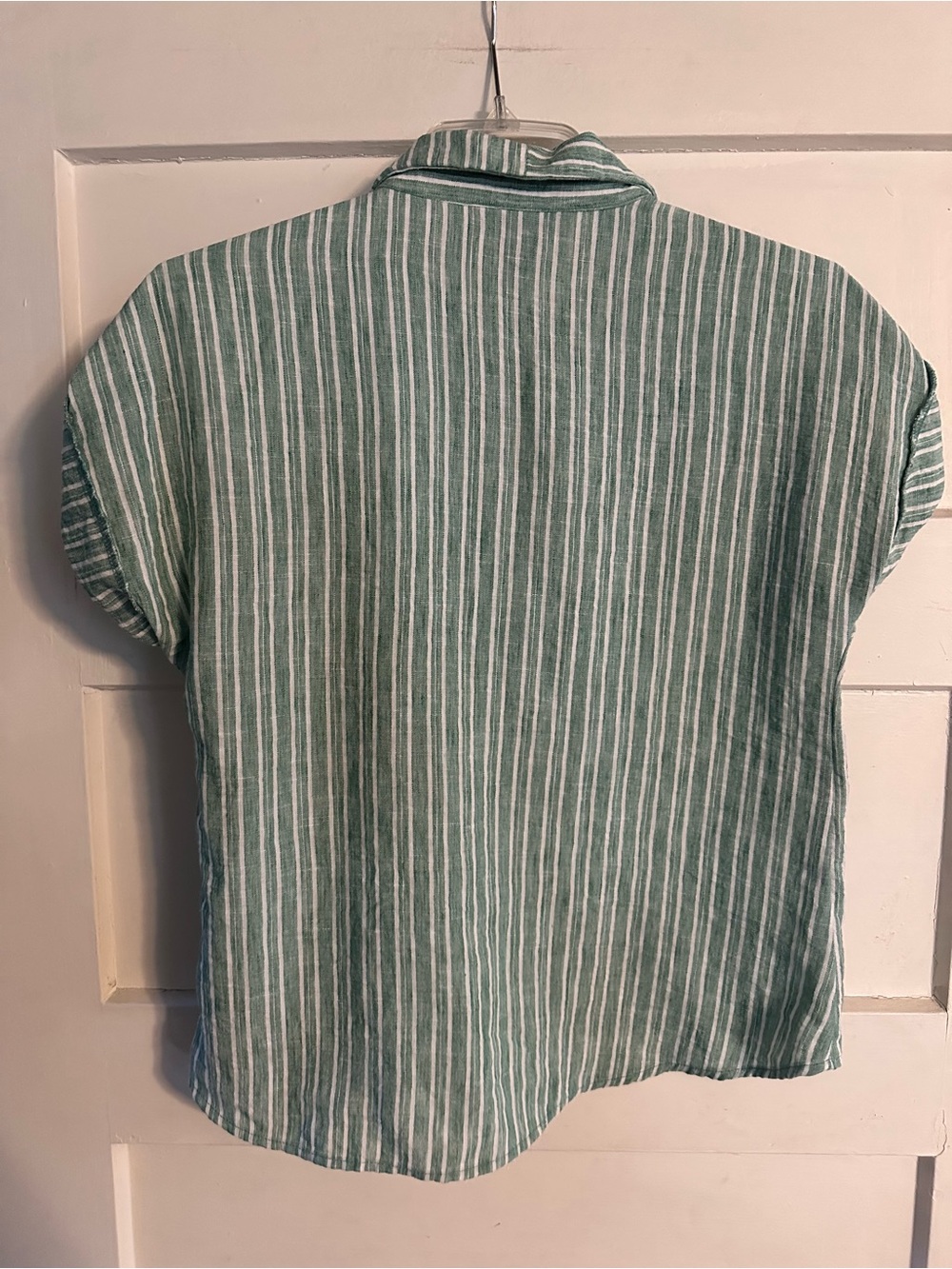 NYCC Green & White Striped Short-Sleeve Button-Down Shirt - Picture 3 of 3